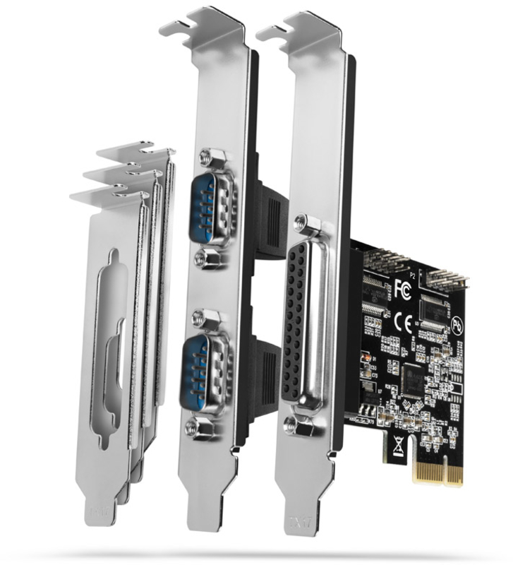 AXAGON - Adaptador PCIe AXAGON PCEA-PSN con 1x Puerto Paralelo + 2x Puerto Serie - Chipset ASIX AX99100