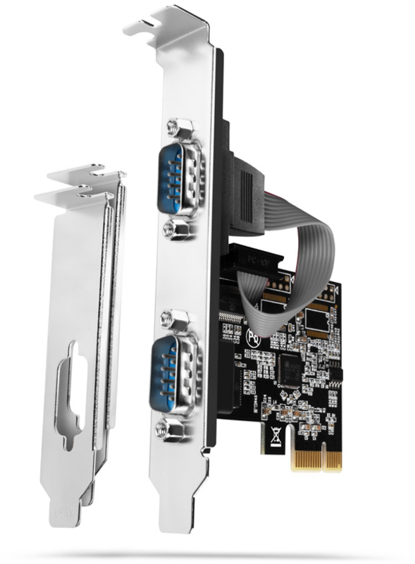 Adaptador PCIe AXAGON PCEA-PSN com 2x Puertas Série - ASIX A