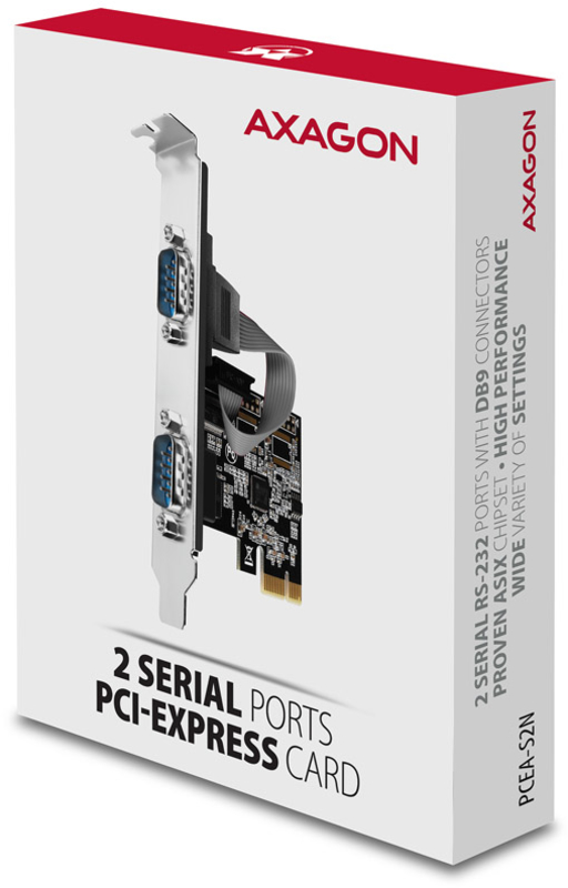 AXAGON - Adaptador PCIe AXAGON PCEA-PSN com 2x Puertas Série - ASIX A