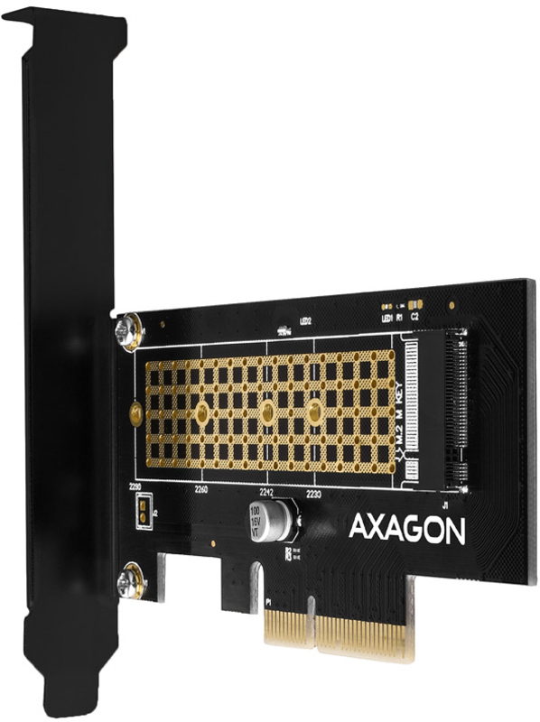 AXAGON - Adaptador AXAGON PCEM2-N PCIe-3.0-x4, 1x M.2/NVMe/SSD con disipador pasivo