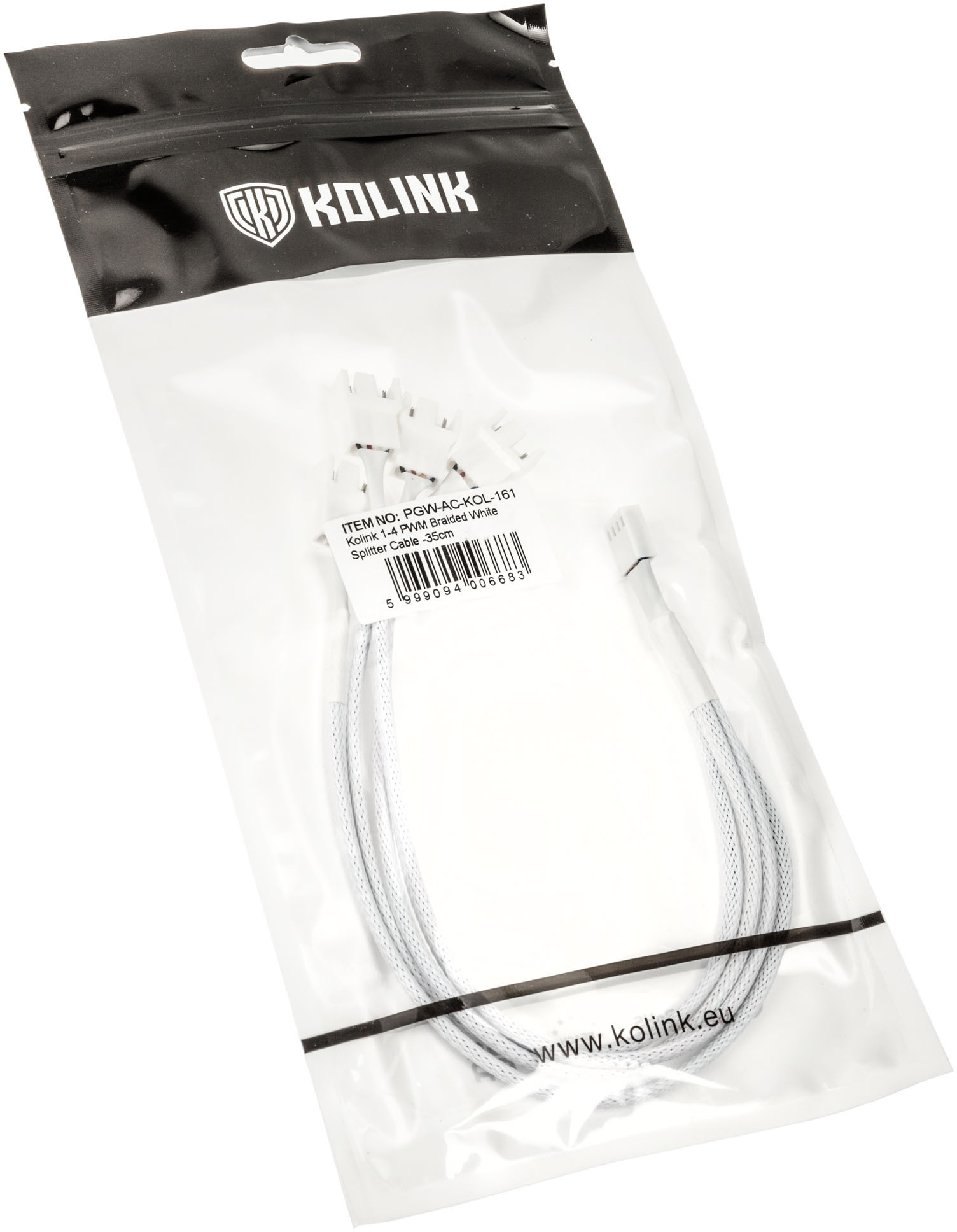 Kolink - Cable Splitter Kolink 1-4 PWM Sleeved Blanco