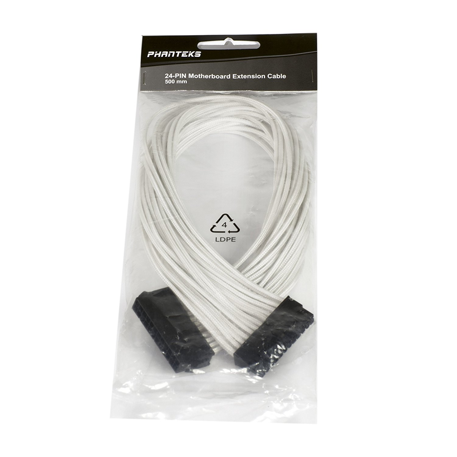 Phanteks - Cable PSU Phanteks Sleeved 24-Pines ATX 50cm Blanco