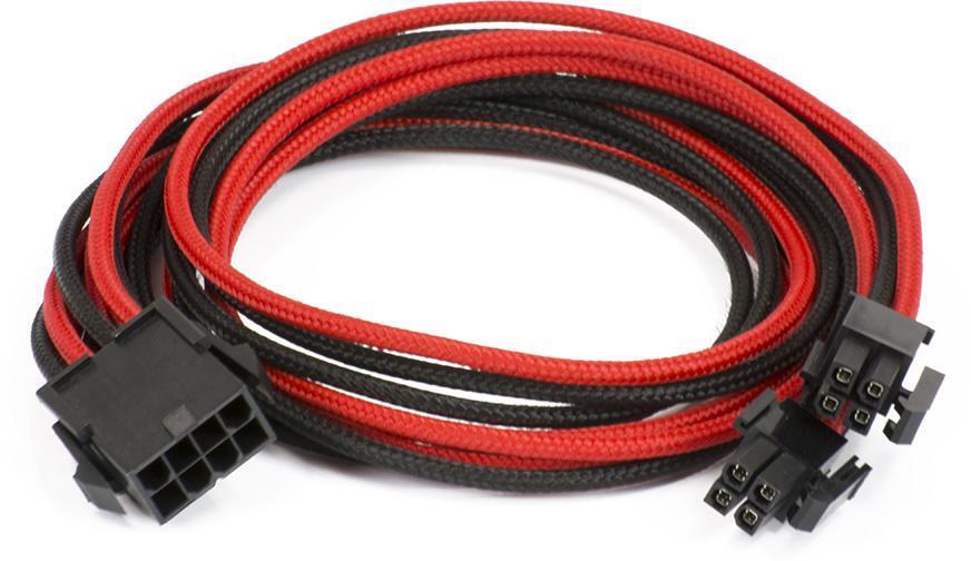 Phanteks - ** B Grade ** Cable PSU Phanteks Sleeved 8-Pines EPS12V 50cm Negro / Rojo