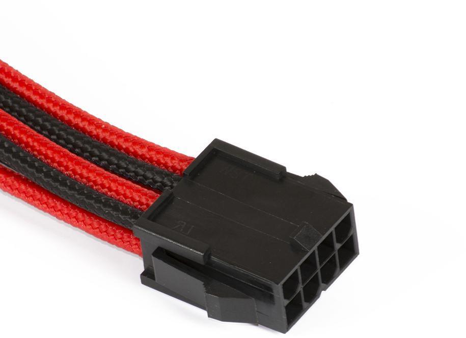 Phanteks - ** B Grade ** Cable PSU Phanteks Sleeved 8-Pines EPS12V 50cm Negro / Rojo