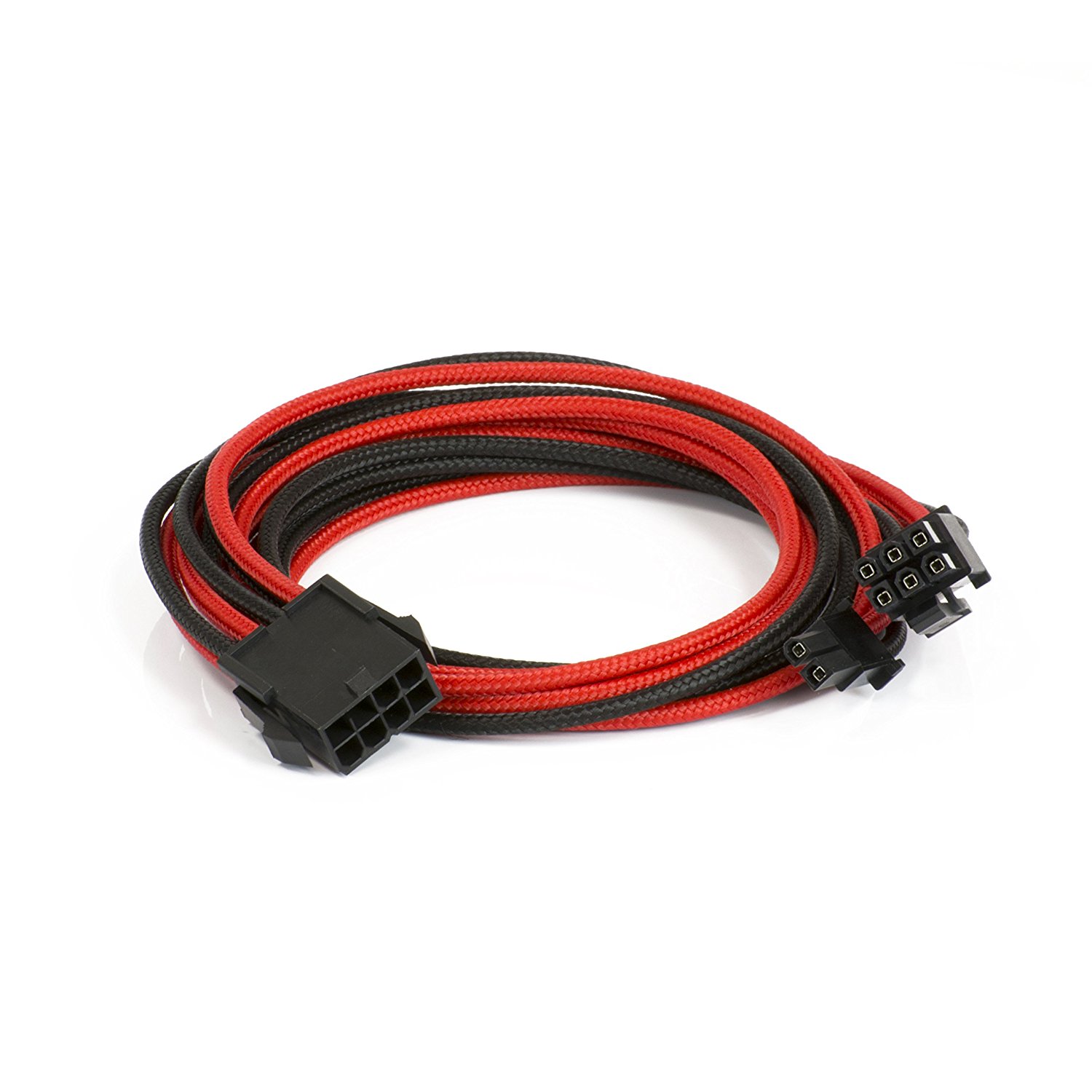 Cable PSU Phanteks Sleeved 6+2-Pines PCIe 50cm Negro / Rojo