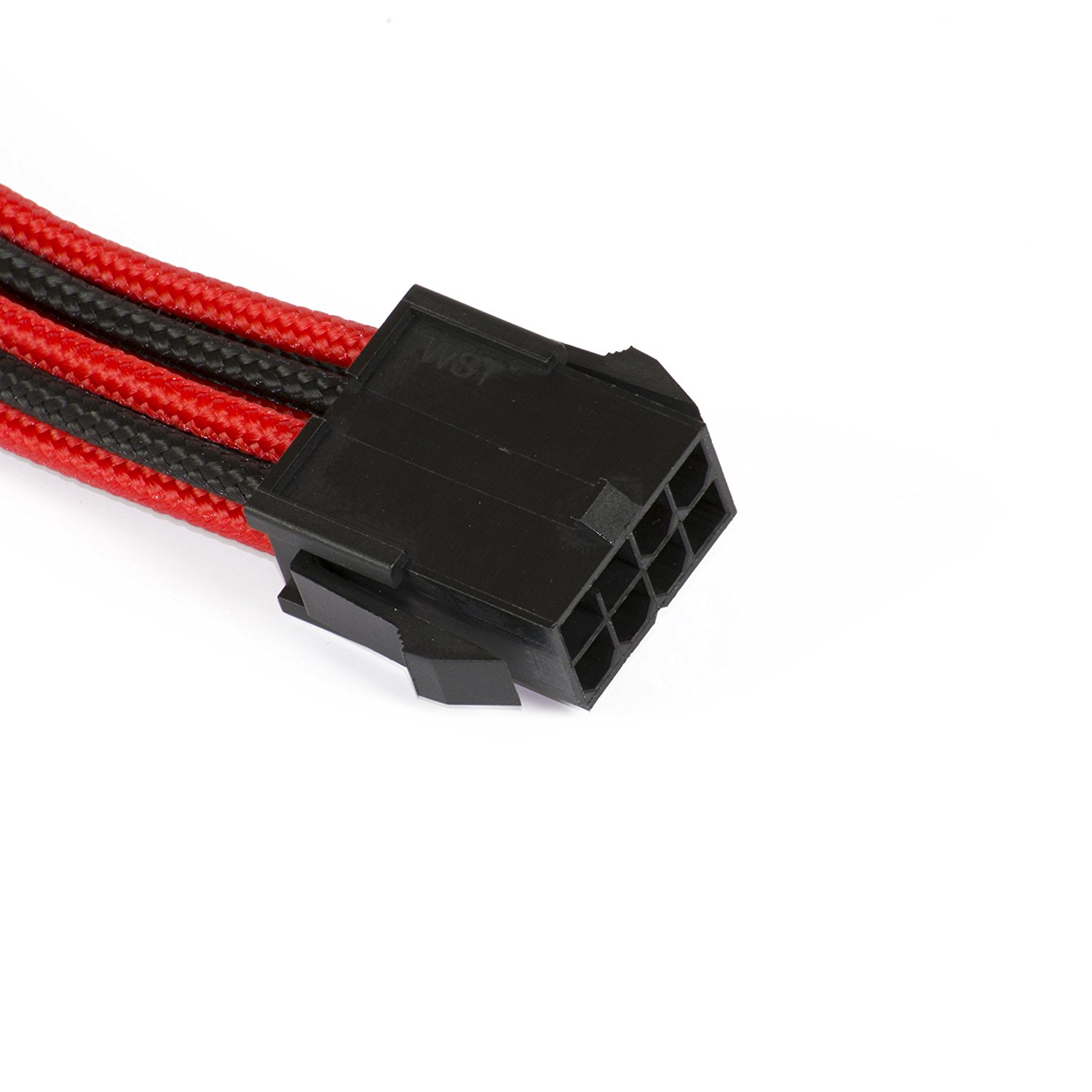 Phanteks - Cable PSU Phanteks Sleeved 6+2-Pines PCIe 50cm Negro / Rojo