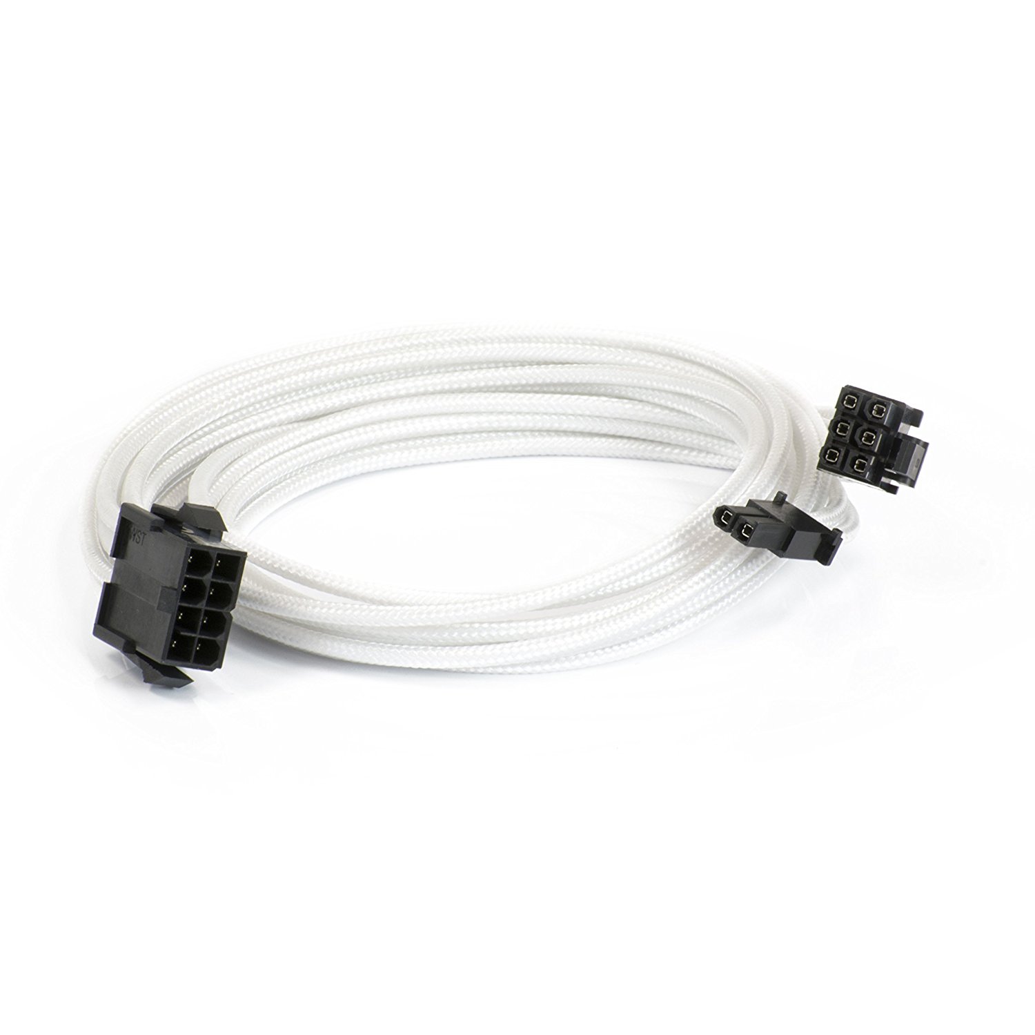 Cable PSU Phanteks Sleeved 6+2-Pines PCIe 50cm Blanco