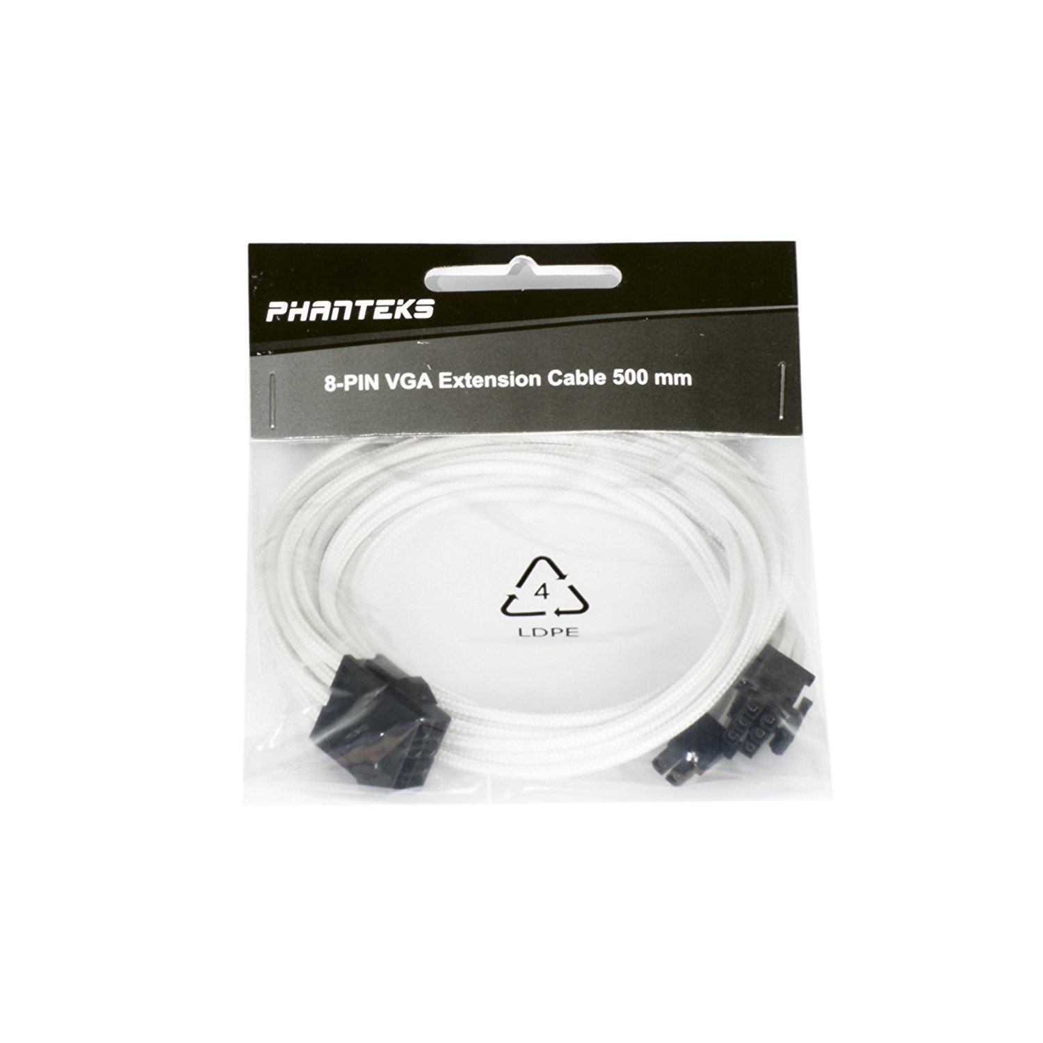 Phanteks - Cable PSU Phanteks Sleeved 6+2-Pines PCIe 50cm Blanco