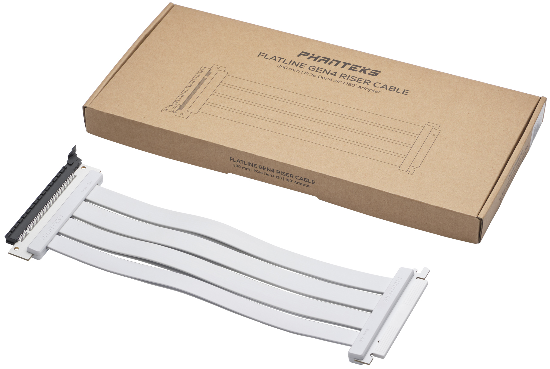 Phanteks - Cable Phanteks PCI-E 4.0xTira Riser 16 90 Graus,30cm Blanco