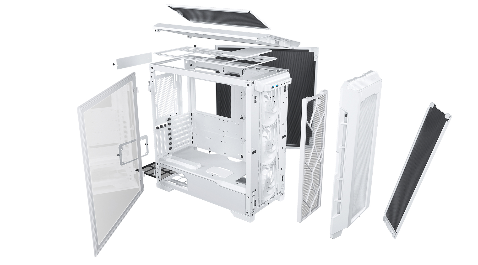 Phanteks - Caja ATX Phanteks Eclipse P600S Silent Vidrio Templado Blanco Mate