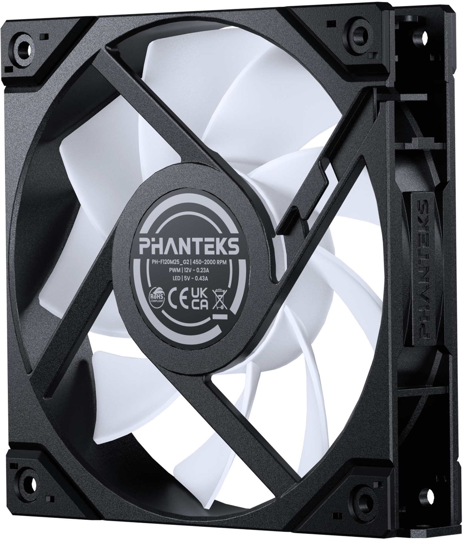 Phanteks - Ventilador Phanteks M25 Gen2 PWM D-RGB 120mm Negro