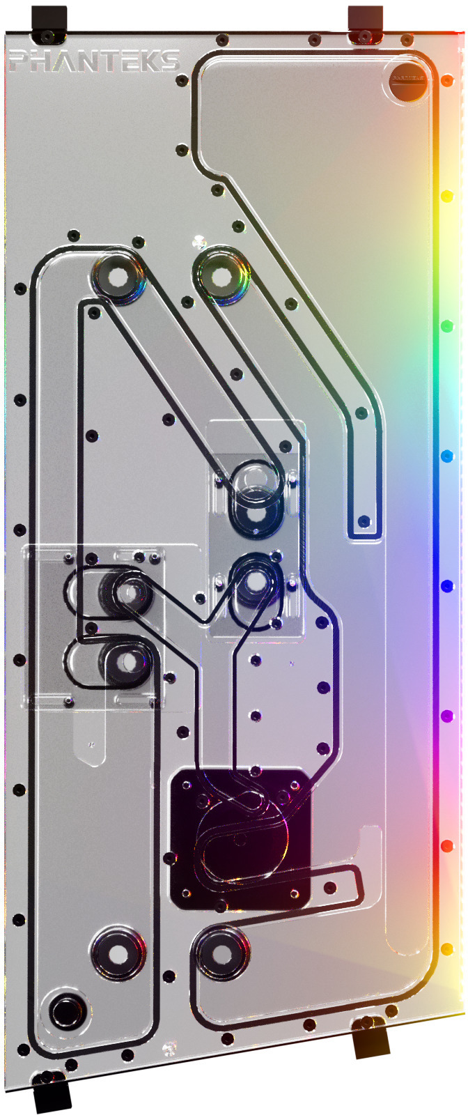Phanteks - Phanteks Glacier EZ-Fit DIS-NV7 Distro Plate 16mm EZ-Fit Negro para Phanteks NV7
