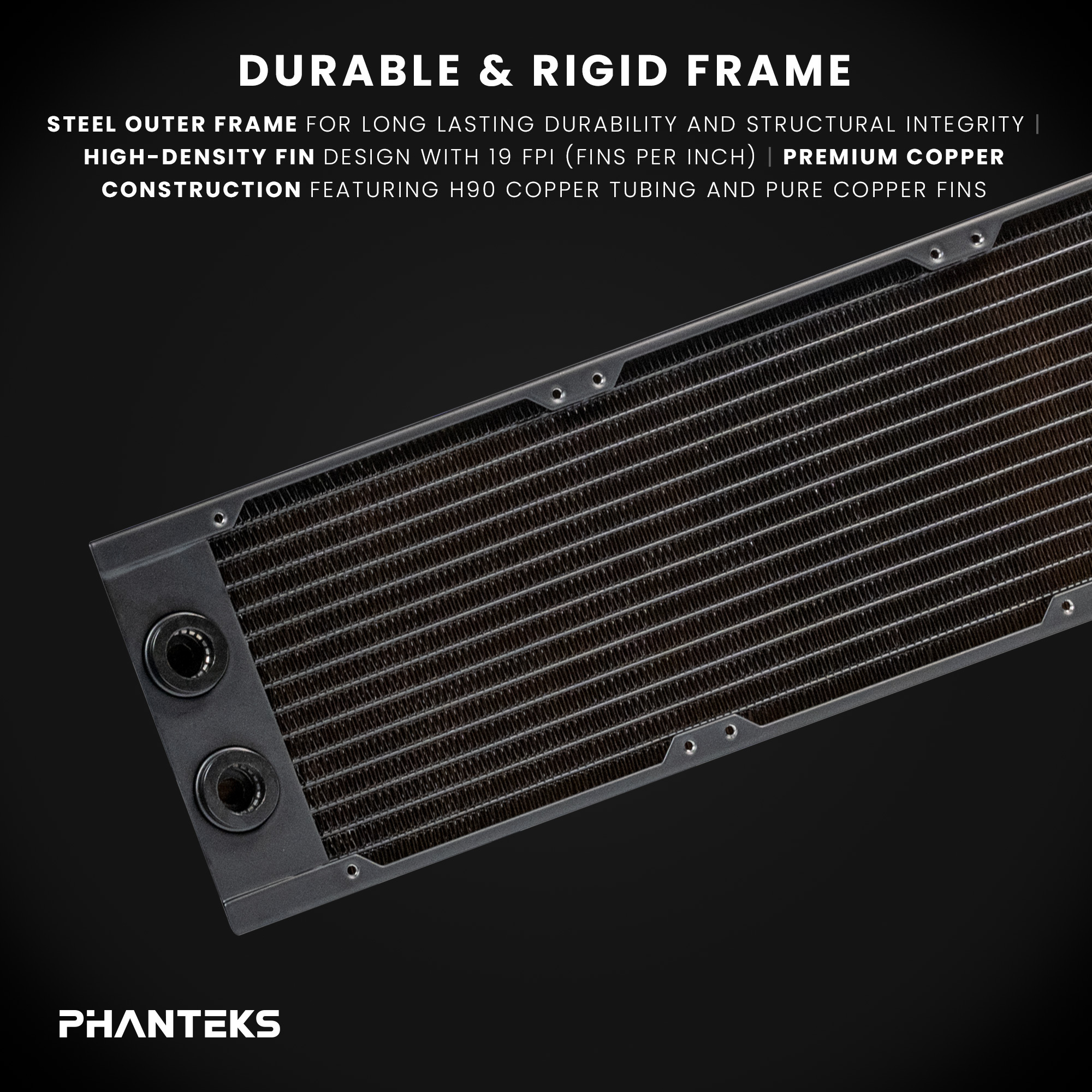 Phanteks - Radiador Phanteks Glacier EZ-Fit 16mm 420 Negro