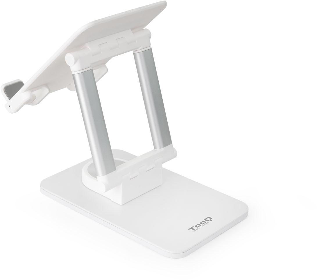 Tooq - Soporte Mesa Tooq Giratório Ajustable p/ Tablet Max. 13" Blanco