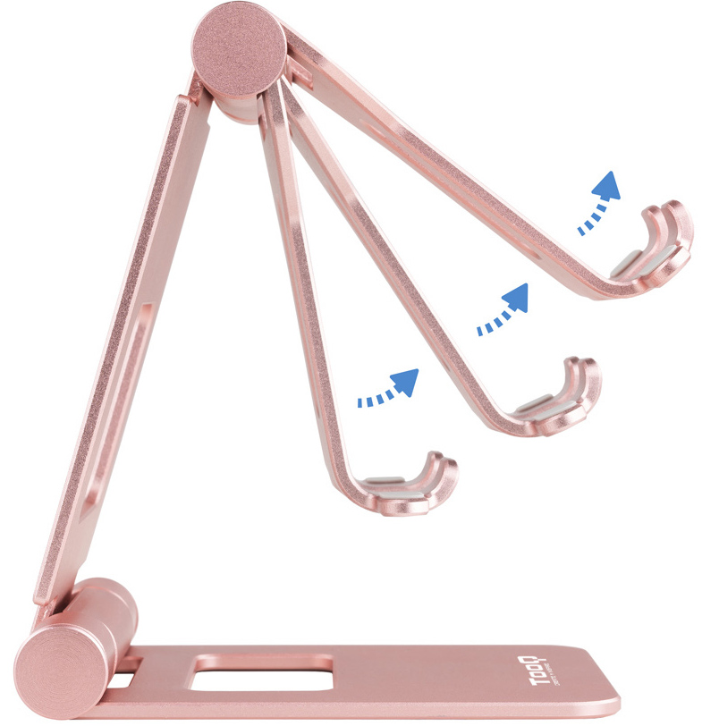 Tooq - Soporte Mesa Tooq Ajustable p/ Smartphone/Tablet Max. 10" Rosa