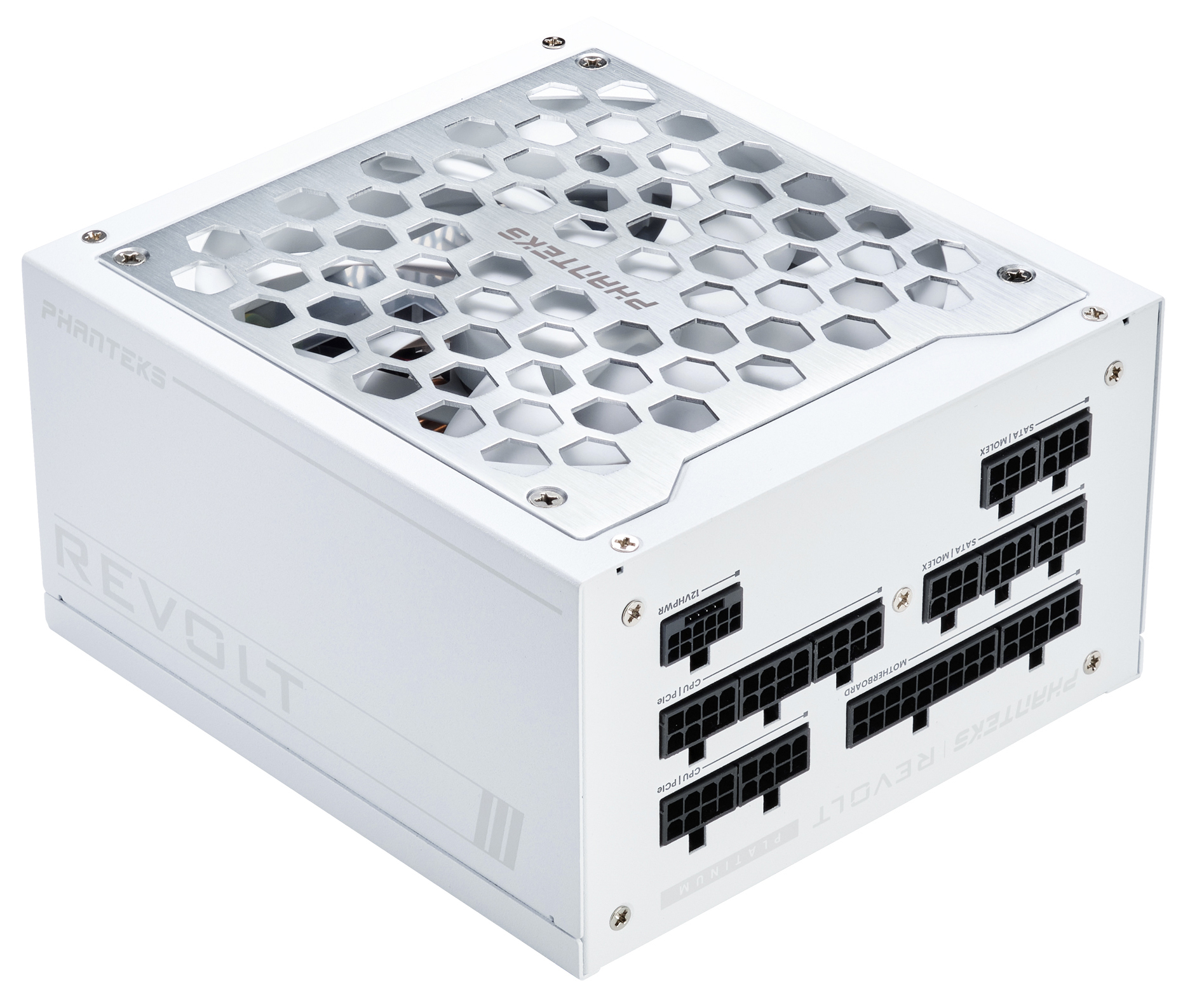 Phanteks - Fuente Modular Phanteks Revolt ATX 3.0 PCIe 5.0 1000W Platinum Branca (Sin Cables Incluídos)