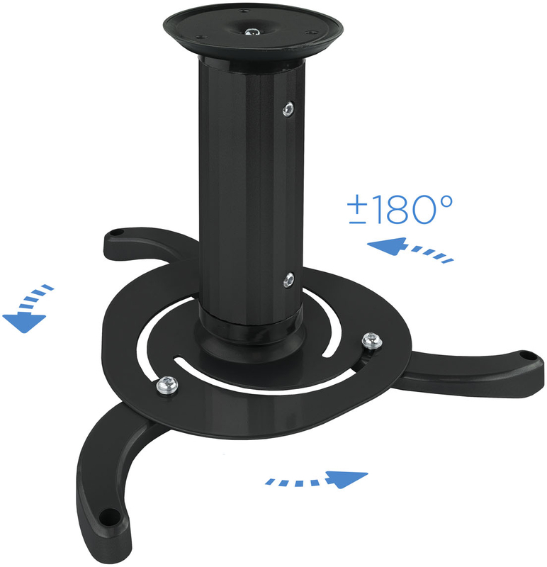 Tooq - Soporte de Techo Tooq para Proyectores Max.10kg Negro