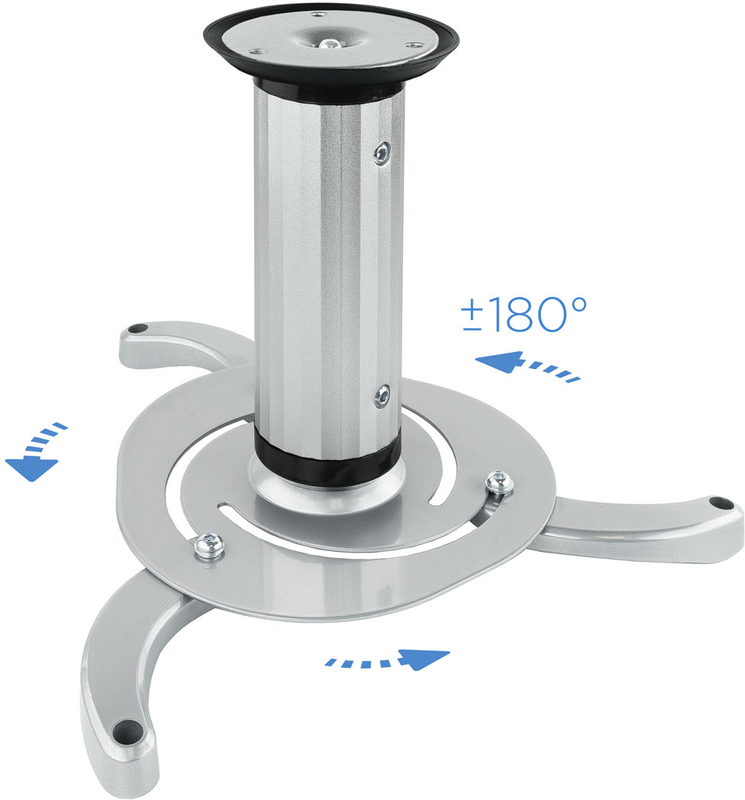 Tooq - Soporte de Techo Tooq para Proyectores Max.10kg Plata