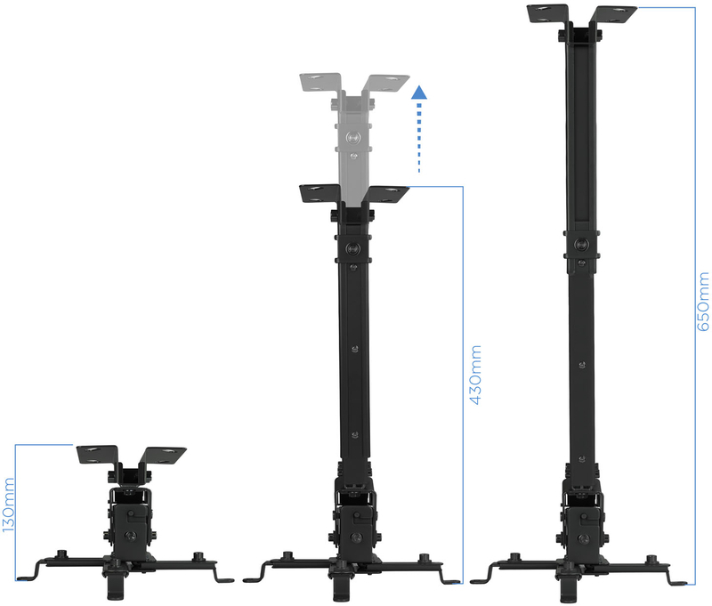 Tooq - Soporte de Techo Tooq para Proyectores Tilt e GiRatónrio Max.20kg Negro