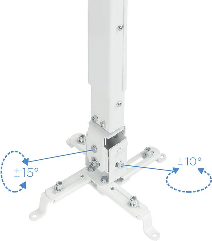 Tooq - Soporte de Techo Tooq para Proyectores Tilt e GiRatónrio Max.20kg Blanco