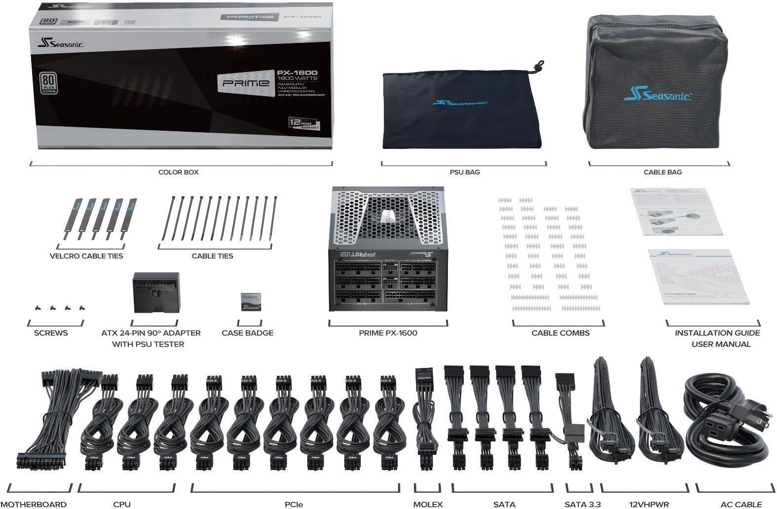 Seasonic - Fuente Modular Seasonic PRIME PX 1600W 80+ Platinum ATX3.0