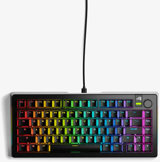 Teclado Mecânico Glorious GMMK 3 Pro HE 75% Preto - Fox HE Switch (US)