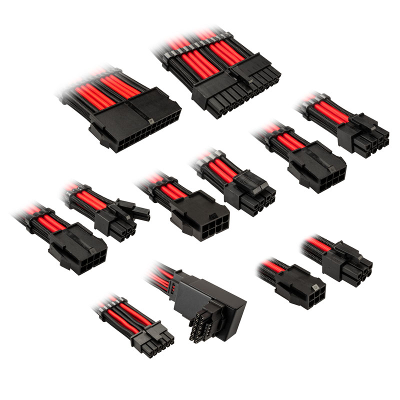 Kolink - Kit Extensión Kolink Core Pro 12V-2x6 Type 1 - Jet Black/Racing Red