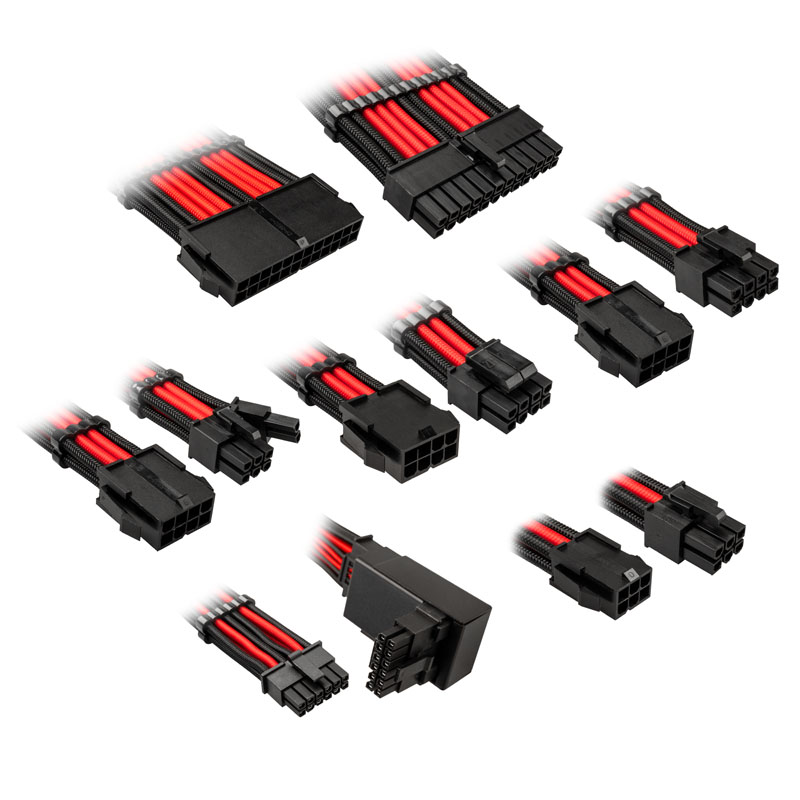 Kolink - Kit Extensión Kolink Core Pro 12V-2x6 Type 2 - Jet Black/Racing Red