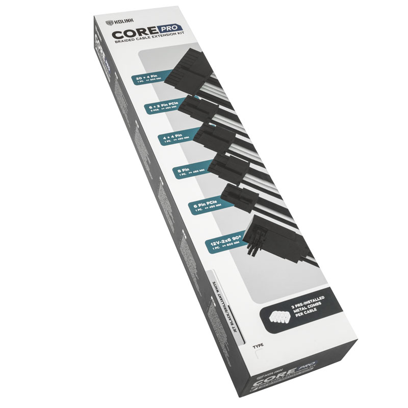 Kolink - Kit Extensión Kolink Core Pro 12V-2x6 Type 2 - Jet Black/Brilliant White