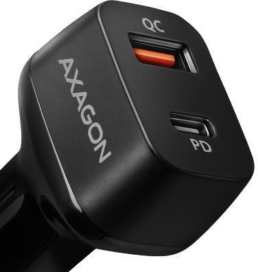 AXAGON - Cargador Isqueiro AXAGON PWC-PQ38 1x QC3.0 + 1x PD USB-C, 38W, Negro