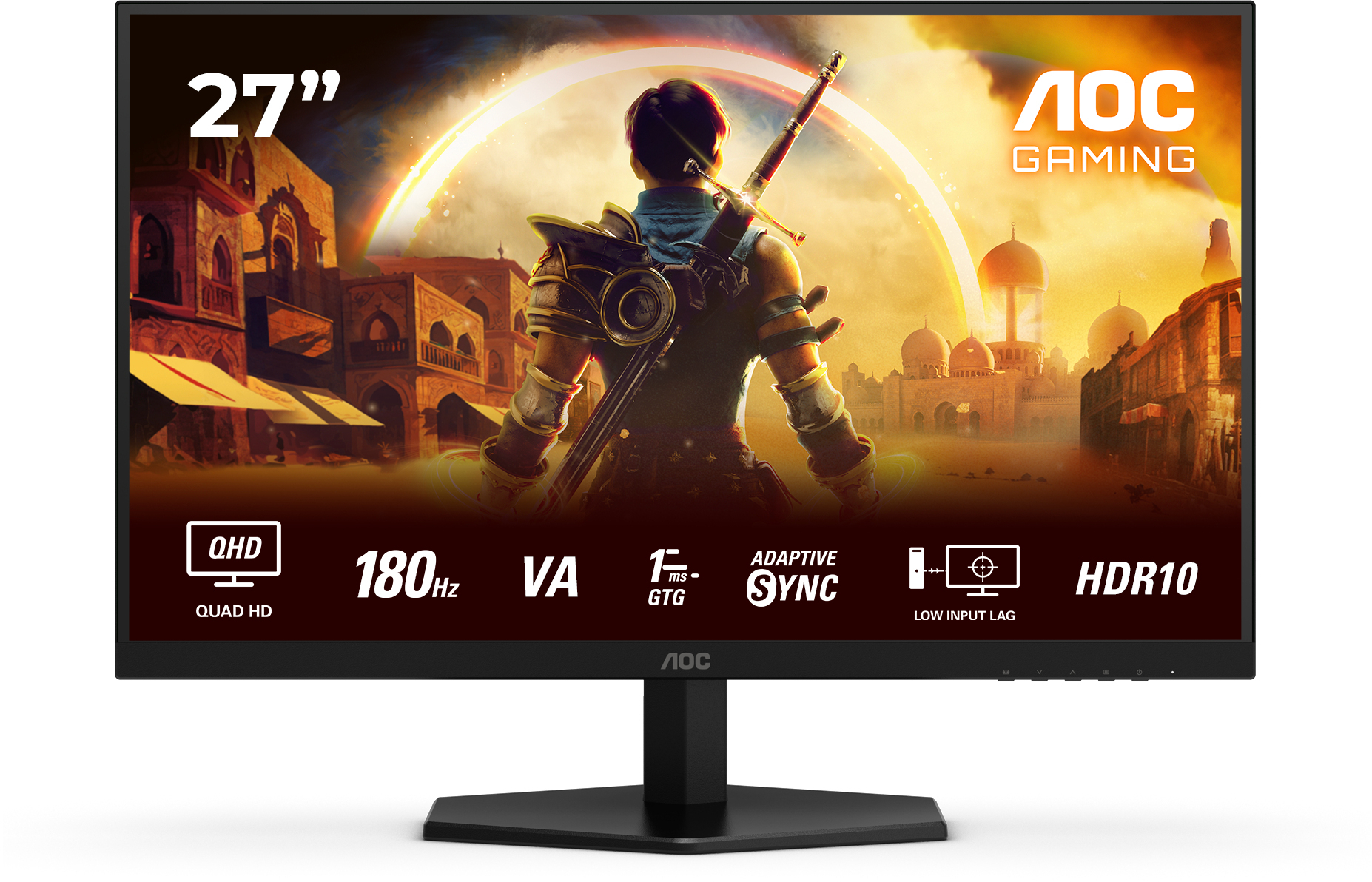 AOC - Monitor AOC Gaming 27" Q27G42XNE Fast VA QHD 180Hz 0.5ms Adaptive Sync
