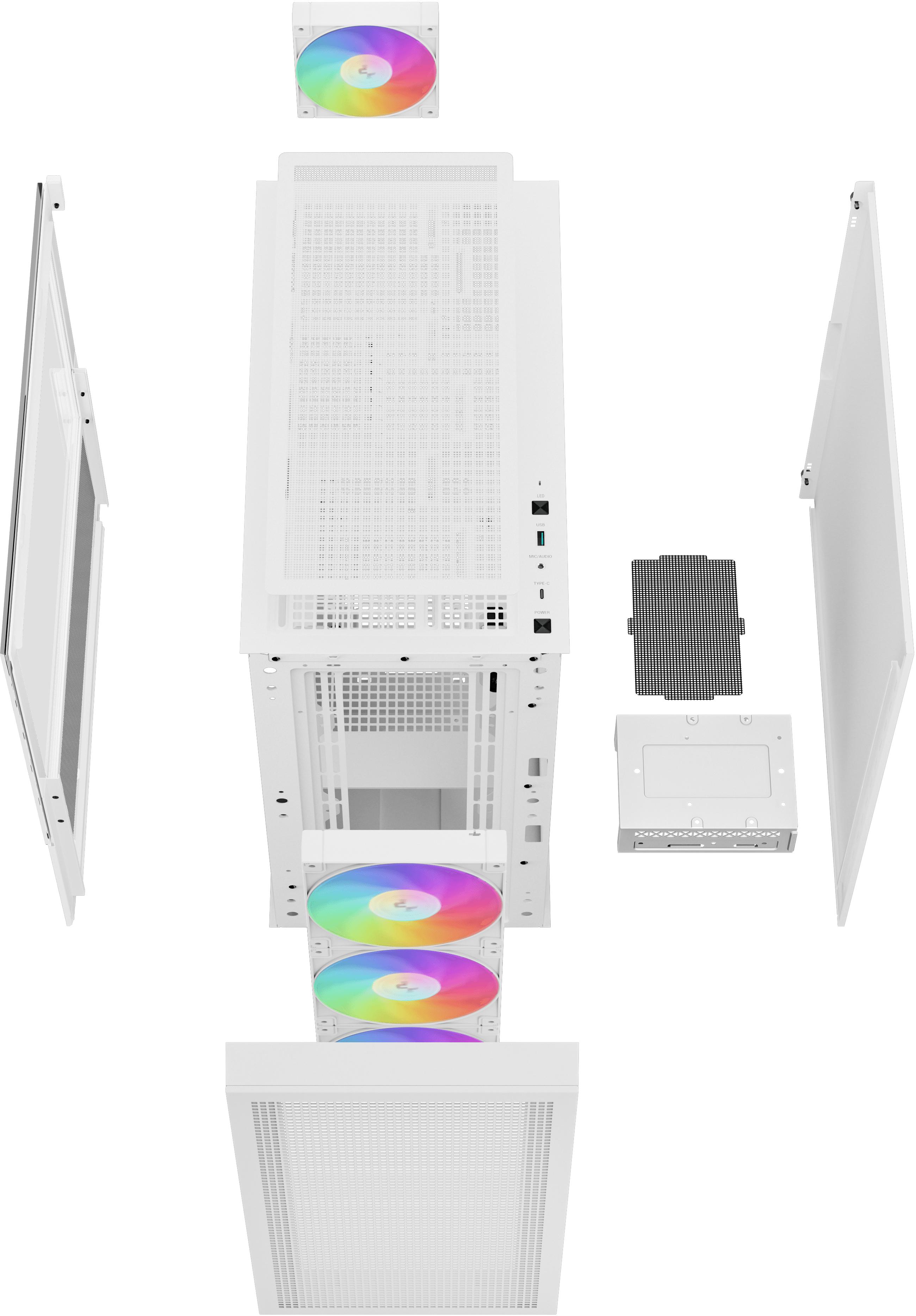 Deepcool - Torre ATX Deepcool CH560 Blanco