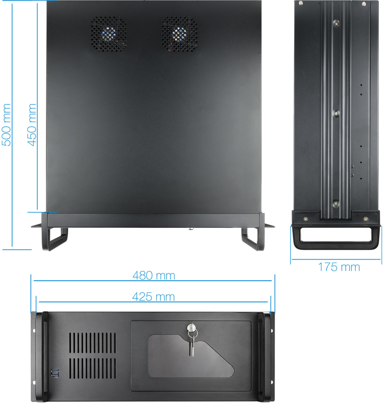 Tooq - Caja Rack Tooq 4U 19" ATX