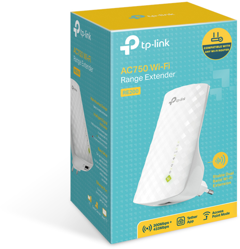 TP-Link - Repetidor TP-Link RE200 AC750 Wi-Fi