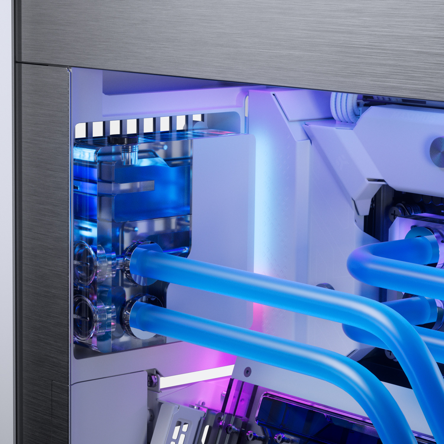 Phanteks - Reservorio Phanteks Glacier EZ-Fit 120RES-DDC ARGB Blanco