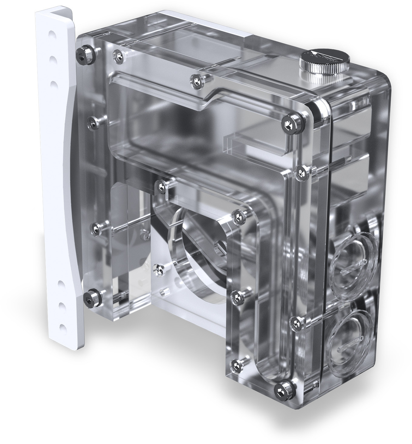Phanteks - Reservorio Phanteks Glacier EZ-Fit 120RES-DDC ARGB Blanco