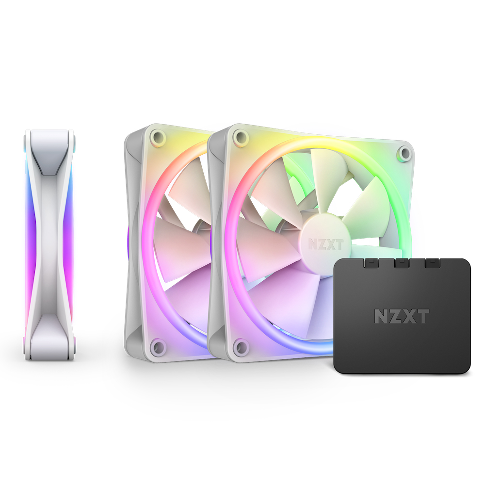 Ventilador NZXT F120 RGB DUO 120mm c/Controladora RGB Blanco (Pack 3)
