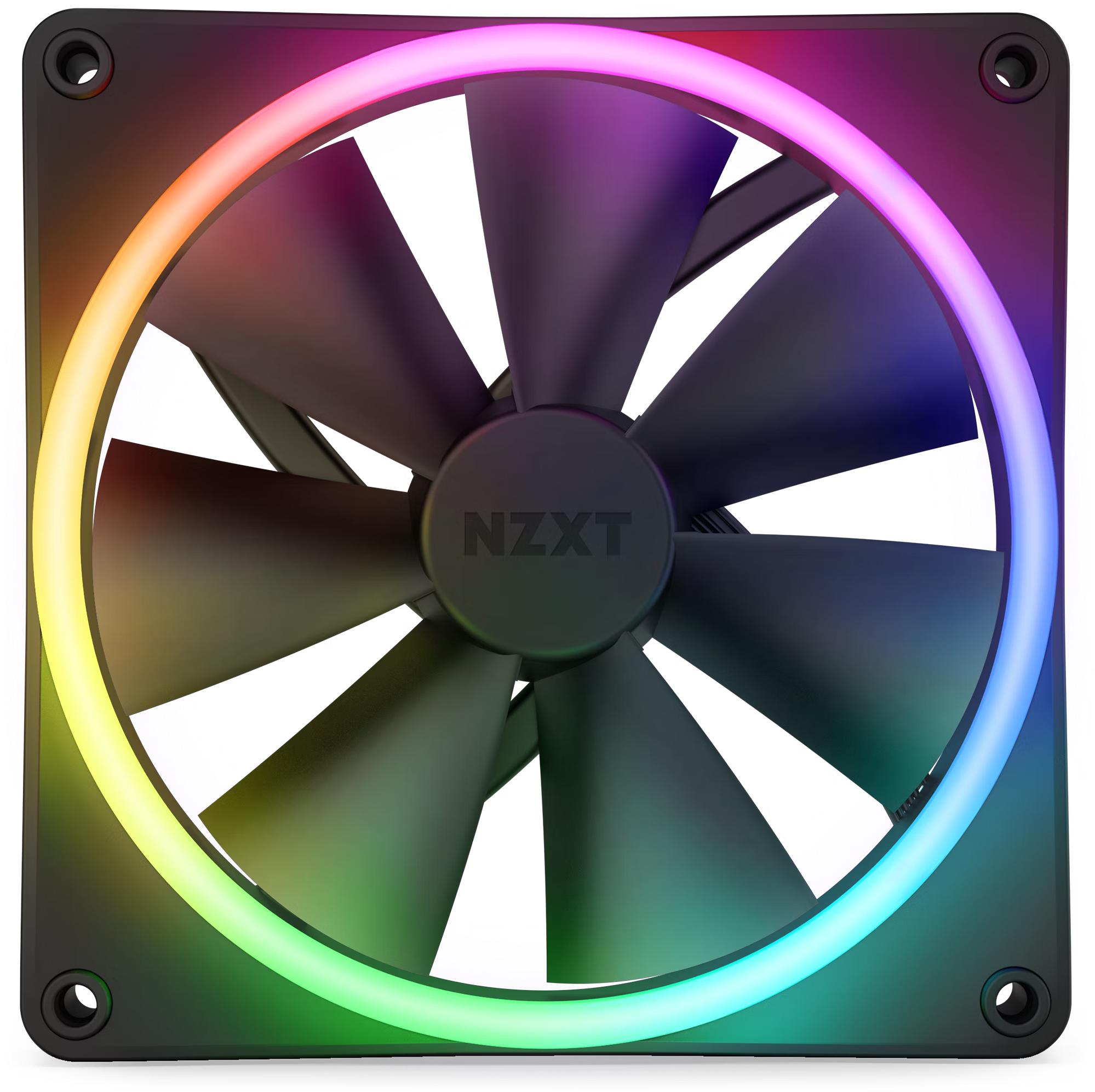NZXT - Ventilador NZXT F140 RGB DUO 140mm c/Controladora RGB Negro