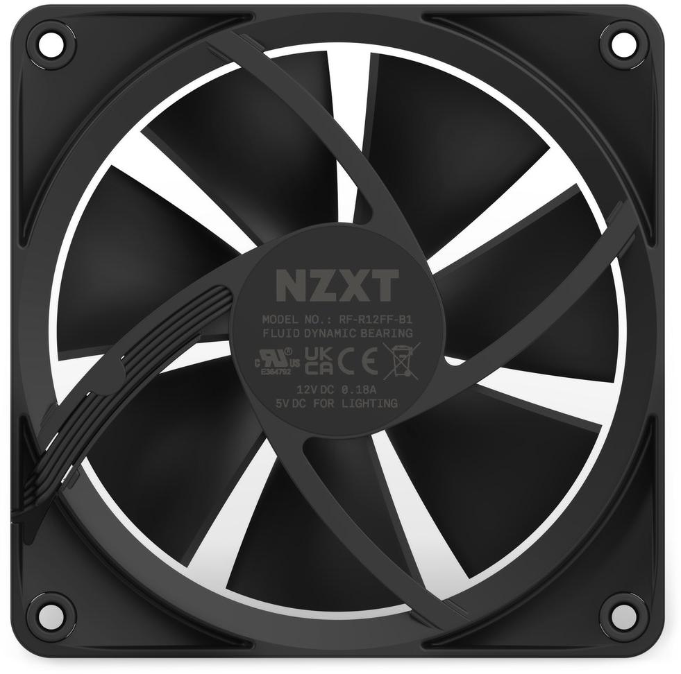 Ventilador NZXT Aer RGB 3 Single 120mm Negro