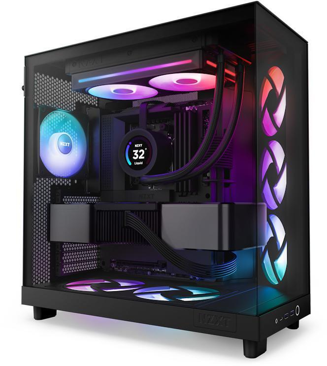 NZXT - Ventilador NZXT F240 RGB Core UNIBODY Negras - Duplo Ventínha 120mm (240mm)