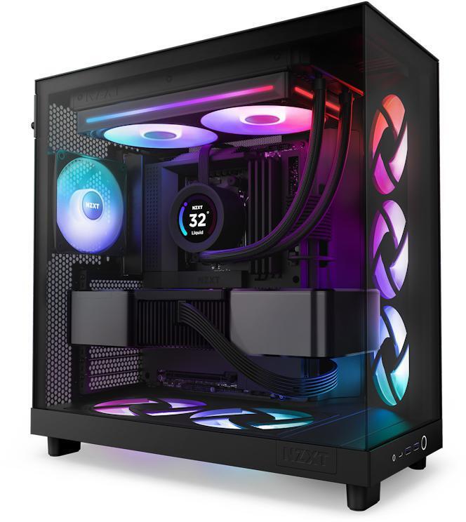 NZXT - Ventilador NZXT F280 RGB Core UNIBODY Negras - Duplo Ventínha 140mm (280mm)