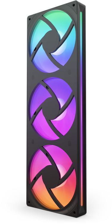 NZXT - Ventilador NZXT F360 RGB Core UNIBODY Negras - Triplo Ventilador 120mm ( 360mm )