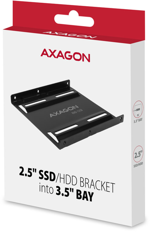 AXAGON - Adaptador AXAGON RHD-125B 2.5" HDD para 3.5" Negro