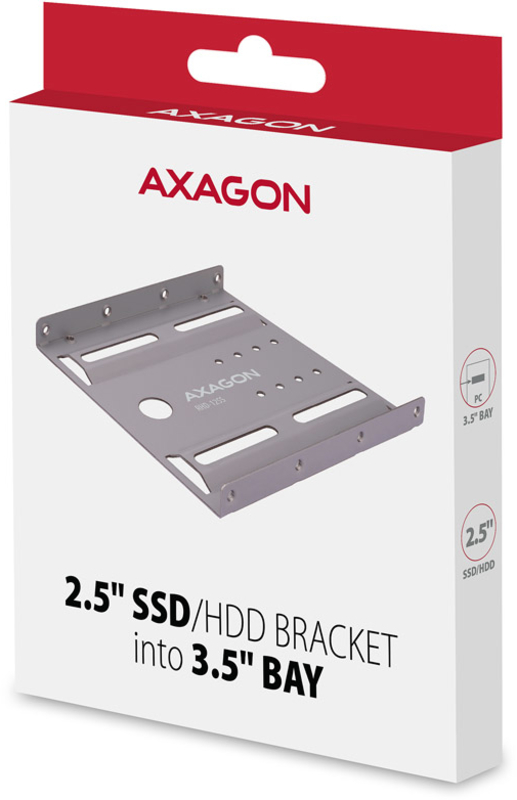 AXAGON - Adaptador AXAGON RHD-125S 2.5" HDD para 3.5" Gris