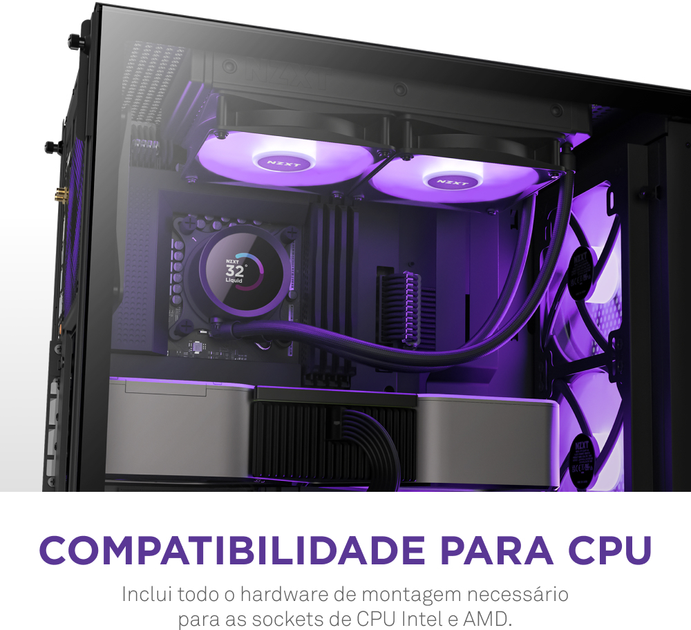 NZXT - Kit de Refrigeración Líquida CPU NZXT Kraken 240 RGB Negro