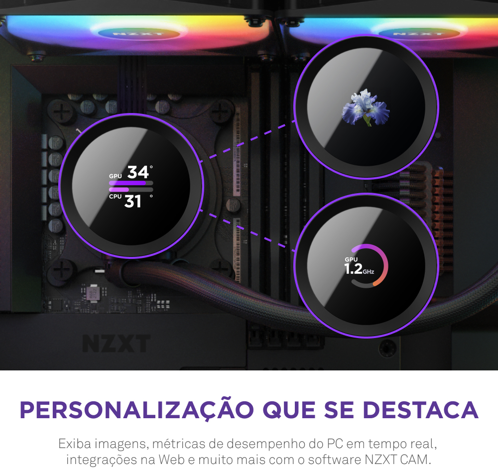 NZXT - Kit de Refrigeración Líquida CPU NZXT Kraken 240 RGB Negro