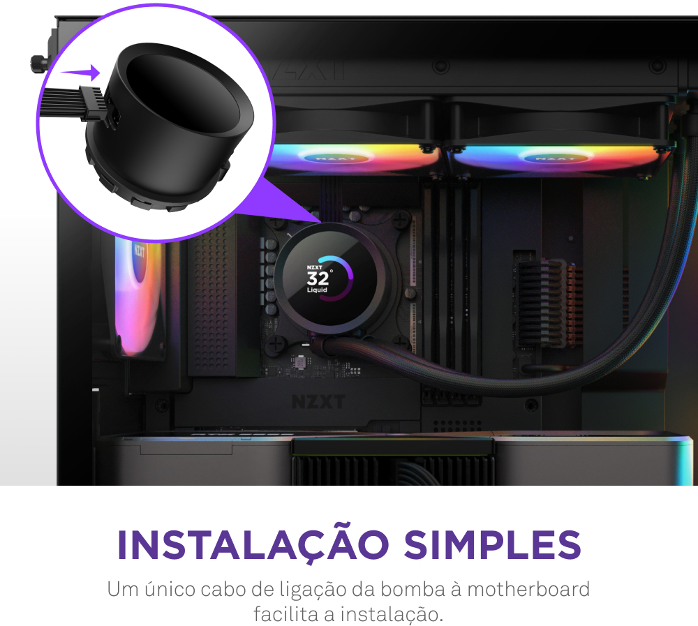 NZXT - Kit de Refrigeración Líquida CPU NZXT Kraken 240 RGB Negro