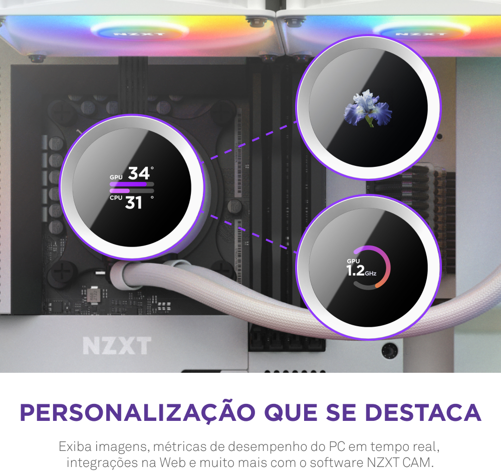 NZXT - Kit de Refrigeración Líquida CPU NZXT Kraken 240 RGB Blanco