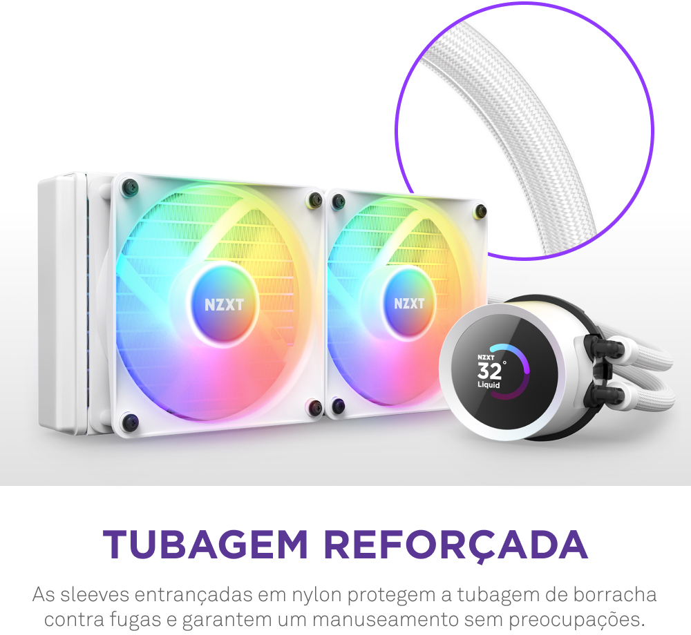 NZXT - Kit de Refrigeración Líquida CPU NZXT Kraken 240 RGB Blanco