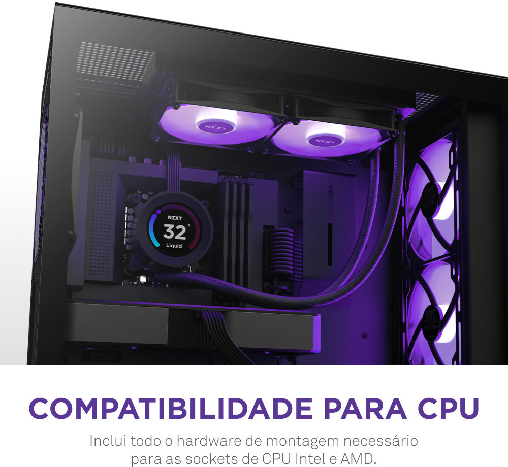 NZXT - Kit de Refrigeración Líquida CPU NZXT Kraken Elite 240 RGB Negro